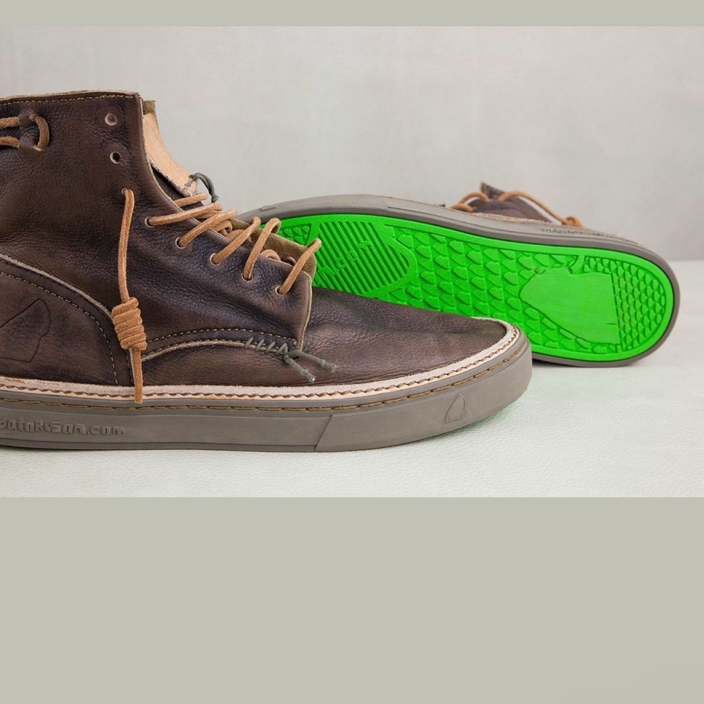 SATORISAN Men's Hida Spitfire Stone
Brown Shabby Leather Boot. - Picture 4 of 13